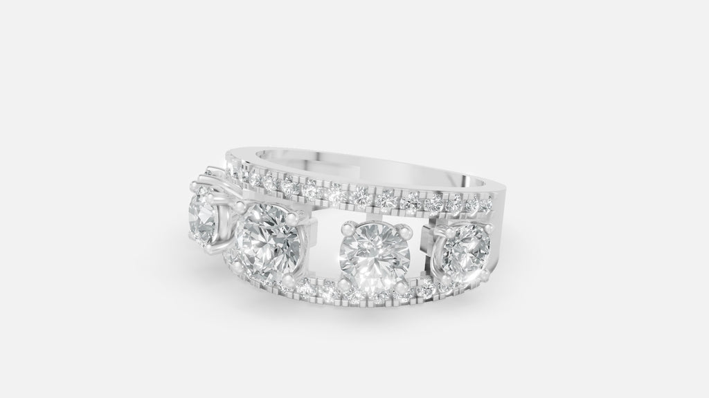 925 Silver CVD Diamond Ring for Women – VVS EF Elegant Design