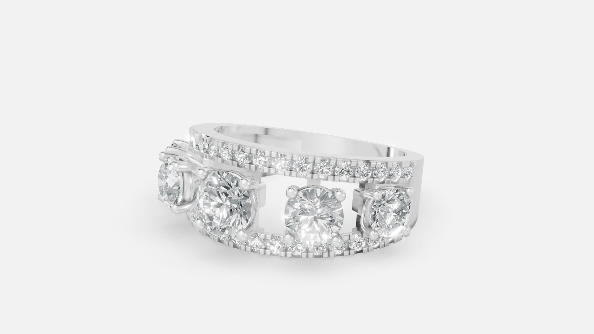 925 Silver CVD Diamond Ring for Women – VVS EF Elegant Design