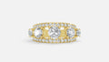 18K Gold CVD Diamond Ring for Women – VVS EF Brilliant Cut