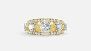 18K Gold CVD Diamond Ring for Women – VVS EF Brilliant Cut