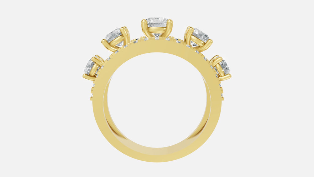 18K Gold CVD Diamond Ring for Women – VVS EF Brilliant Cut