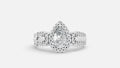 925 Silver CVD Diamond Engagement Ring VVS EF PEAR Cut