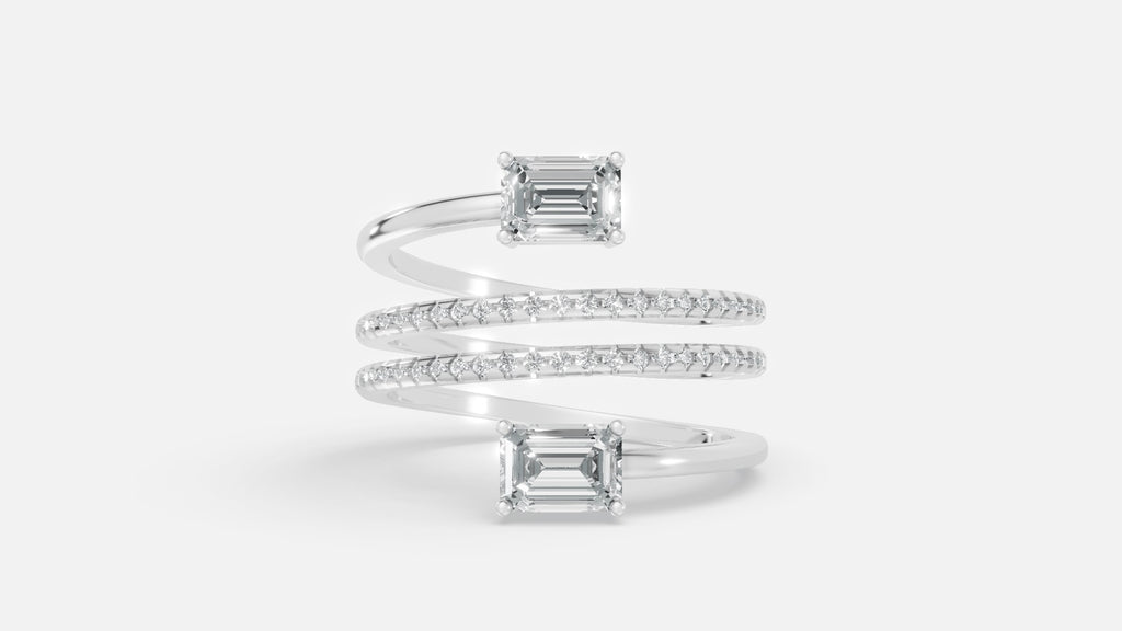 925 Silver Multi-Band CVD Diamond Ring | VVS EFG Sparkle