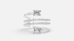925 Silver Multi-Band CVD Diamond Ring | VVS EFG Sparkle