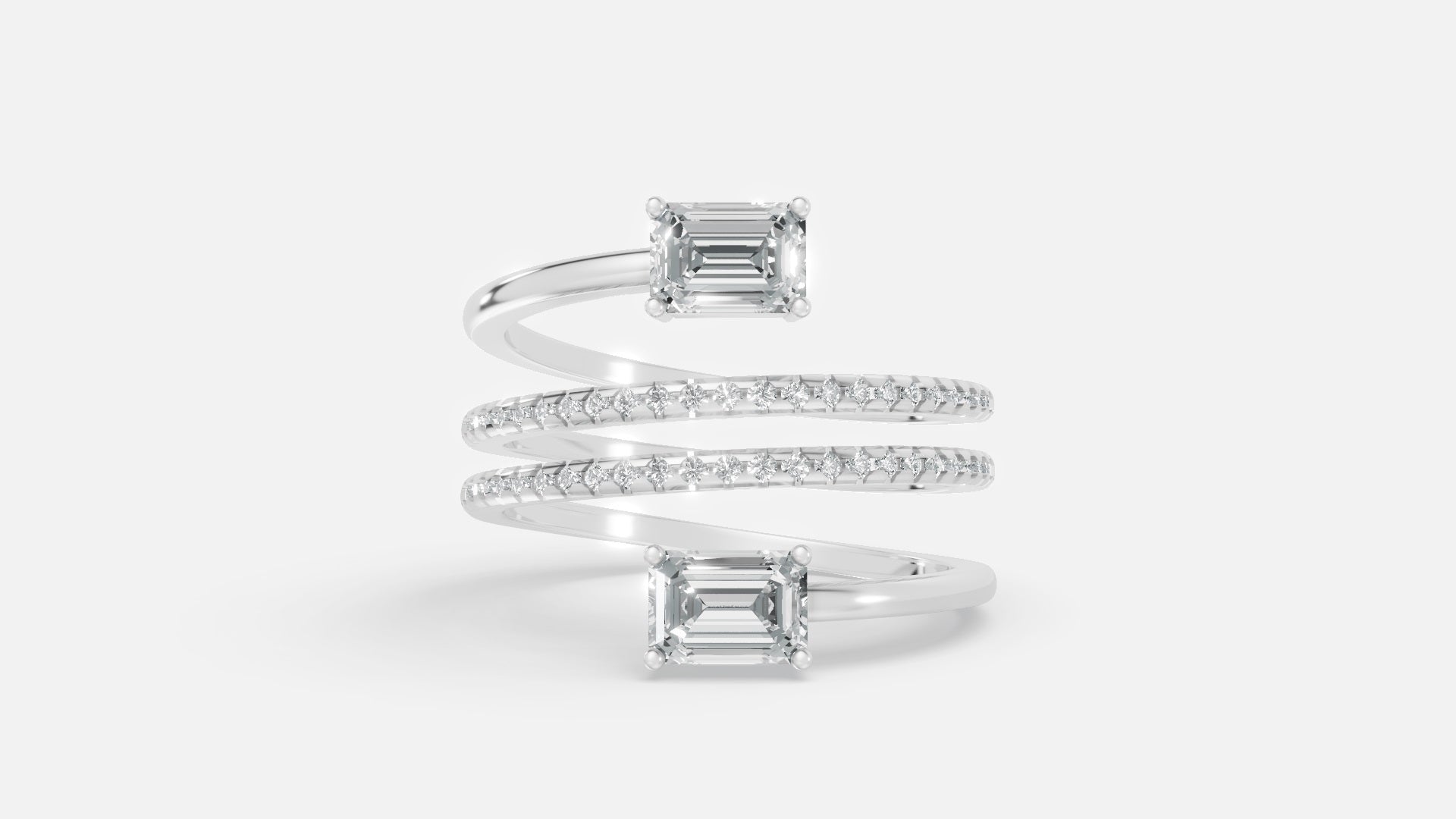 925 Silver Multi-Band CVD Diamond Ring | VVS EFG Sparkle
