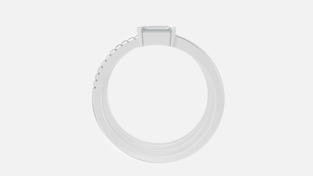 925 Silver Multi-Band CVD Diamond Ring | VVS EFG Sparkle