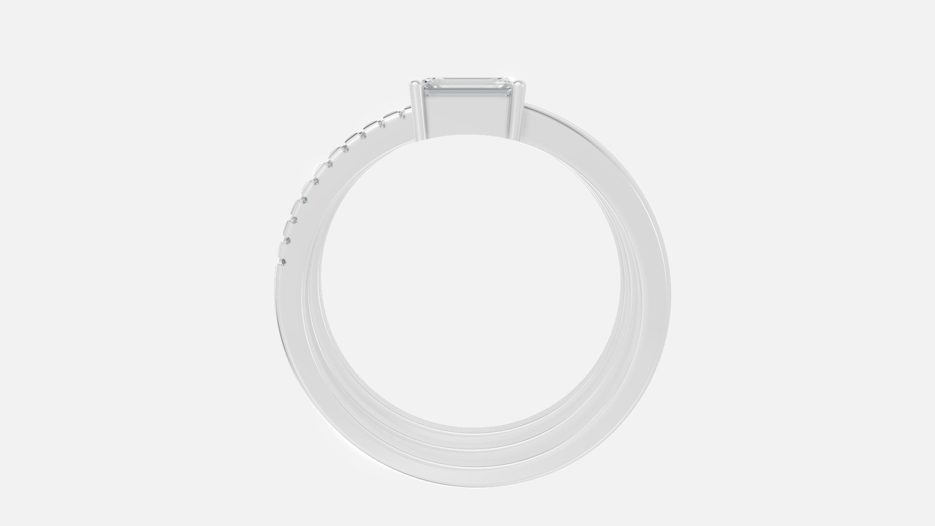925 Silver Multi-Band CVD Diamond Ring | VVS EFG Sparkle