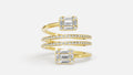 18K Gold Multi-Band CVD Diamond Ring (VVS EF-G, 0.65 Ct)