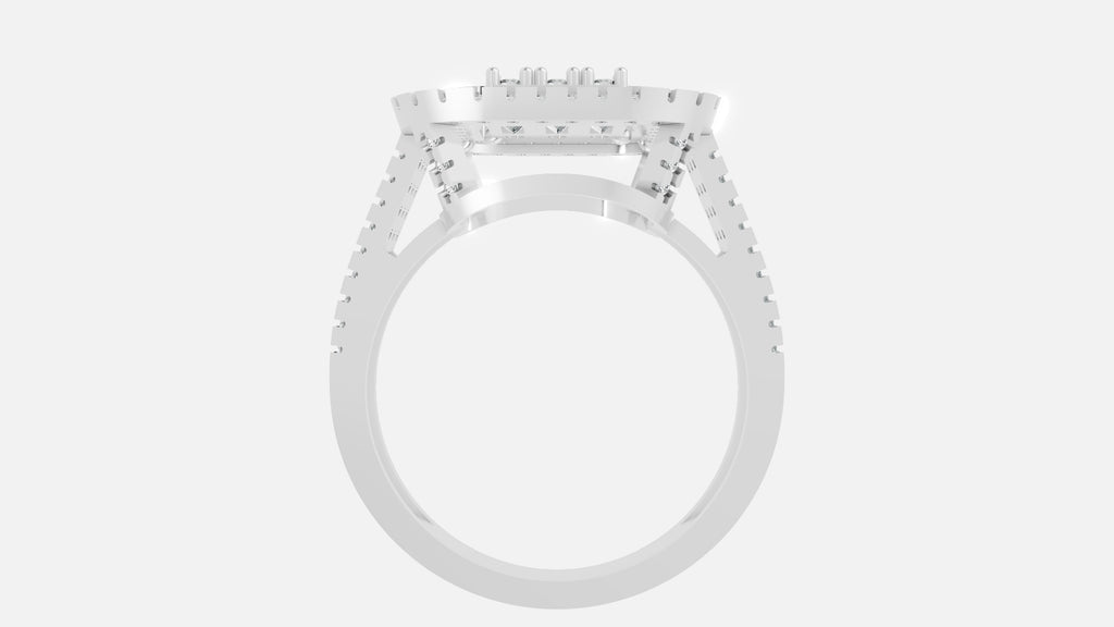 Sterling Silver Halo CVD Diamond Ring – VVS Clarity Elegance