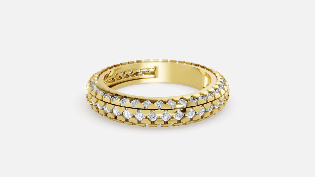 18K Gold CVD Diamond Engagement Ring VVS (1.79 Ct)