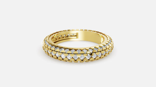 18K Gold CVD Diamond Engagement Ring VVS (1.79 Ct)