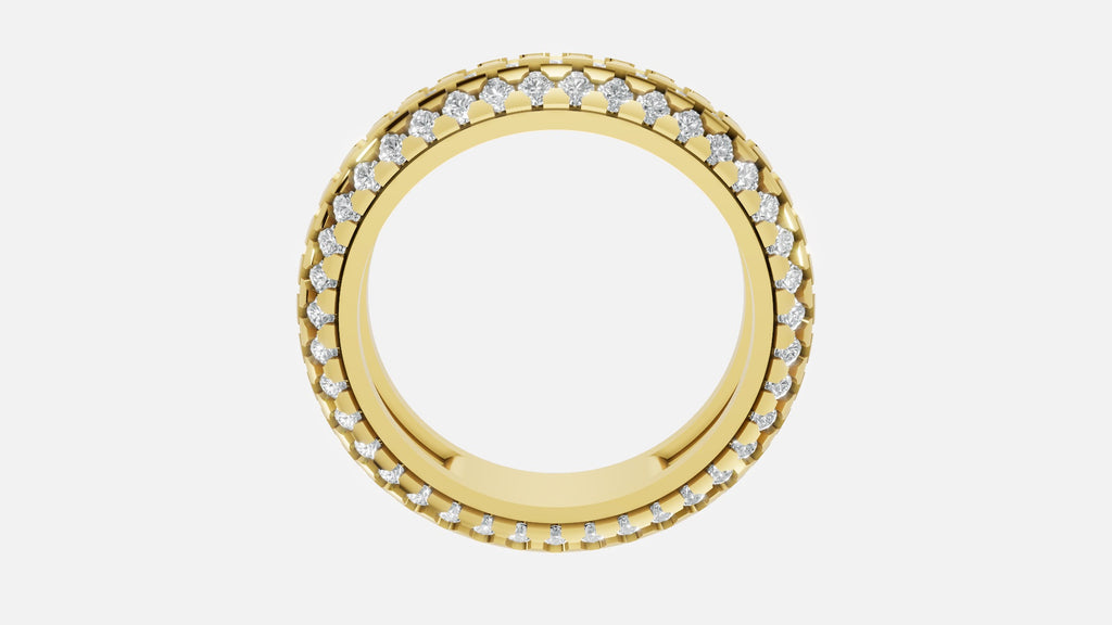 18K Gold CVD Diamond Engagement Ring VVS (1.79 Ct)