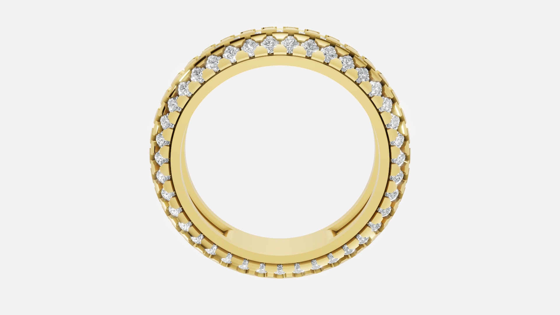 18K Gold CVD Diamond Engagement Ring VVS (1.79 Ct)