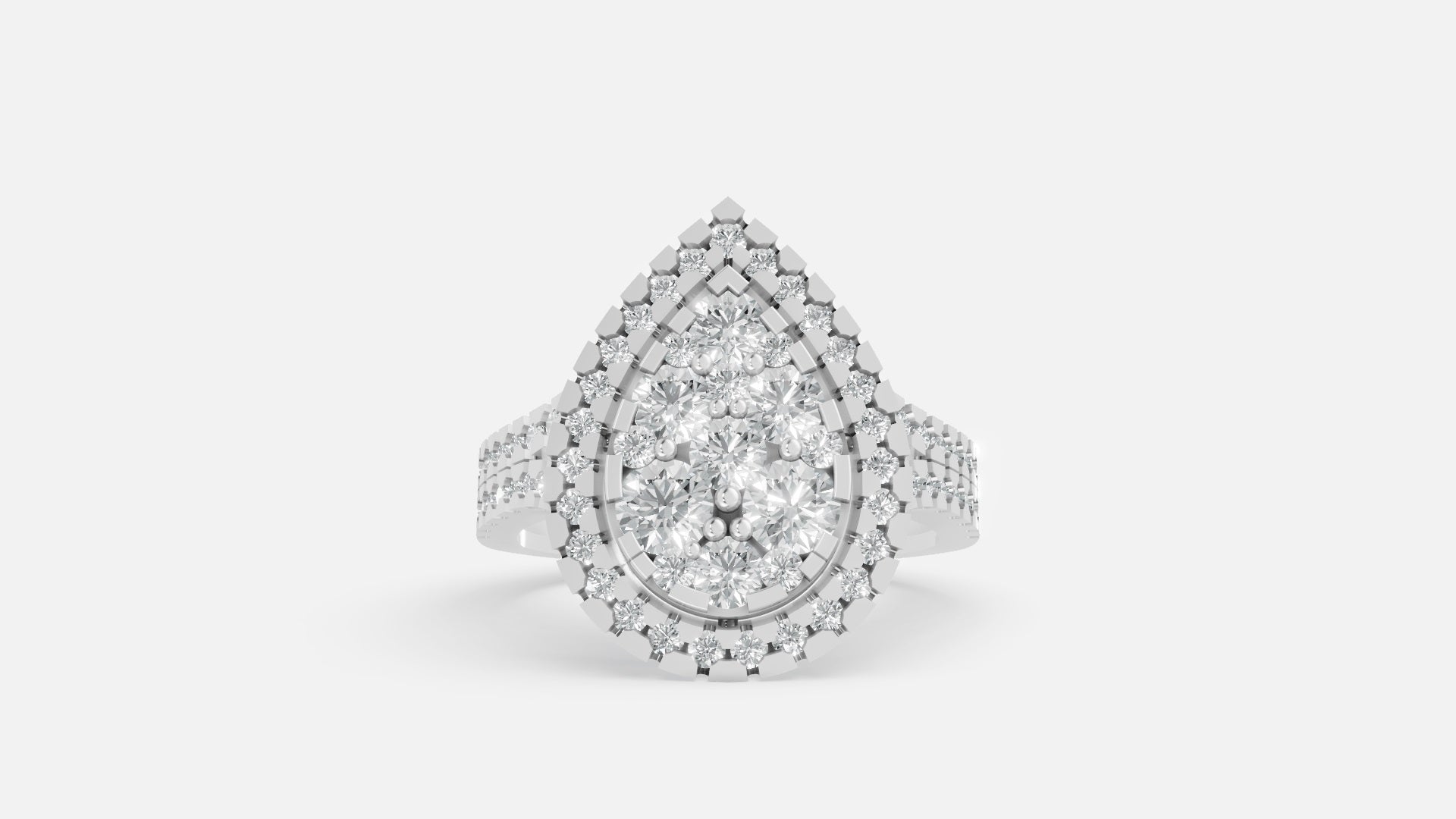 Silver Diamond Ring VVS Clarity Elegant Minimal Jewelry
