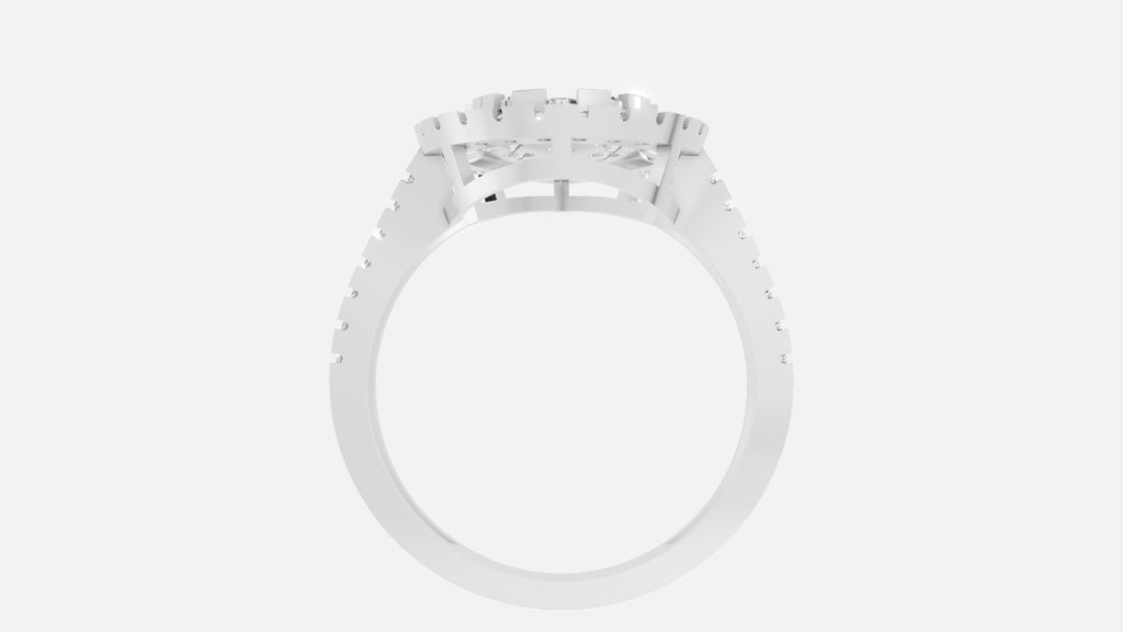 Silver Diamond Ring VVS Clarity Elegant Minimal Jewelry
