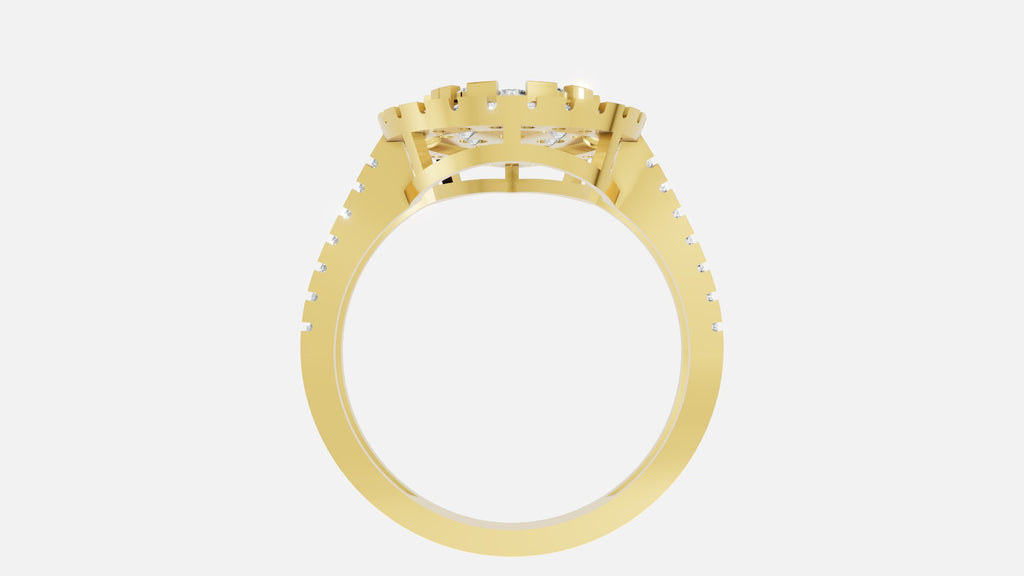 18K Gold Diamond Ring VVS Clarity Elegant Fine Jewelry