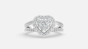 Silver Diamond Ring (CVD VVS) Minimal Elegant Ring