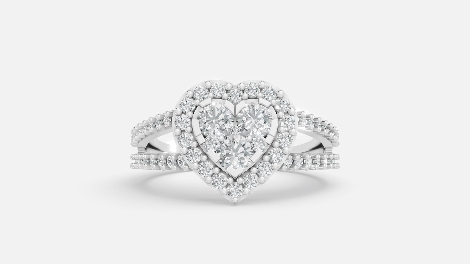 Silver Diamond Ring (CVD VVS) Minimal Elegant Ring