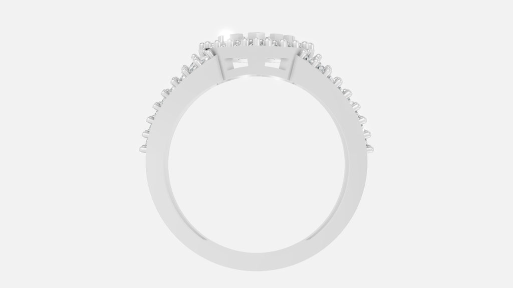 Silver Diamond Ring (CVD VVS) Minimal Elegant Ring