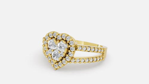 18K Gold Diamond Ring (VVS CVD) Minimal Luxury Ring