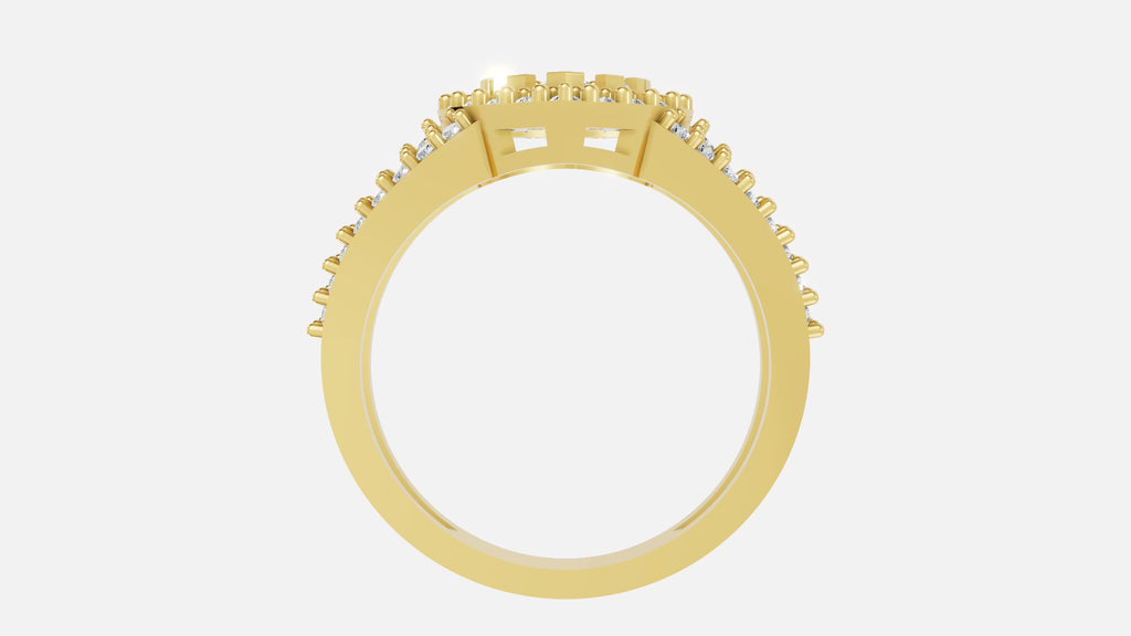 18K Gold Diamond Ring (VVS CVD) Minimal Luxury Ring