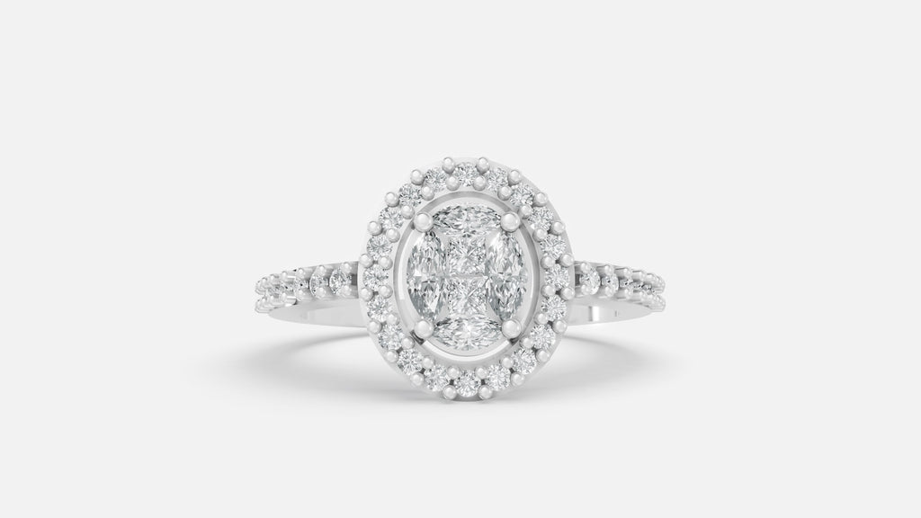 Silver Diamond Ring 3.10g VVS CVD Minimal Luxury Ring