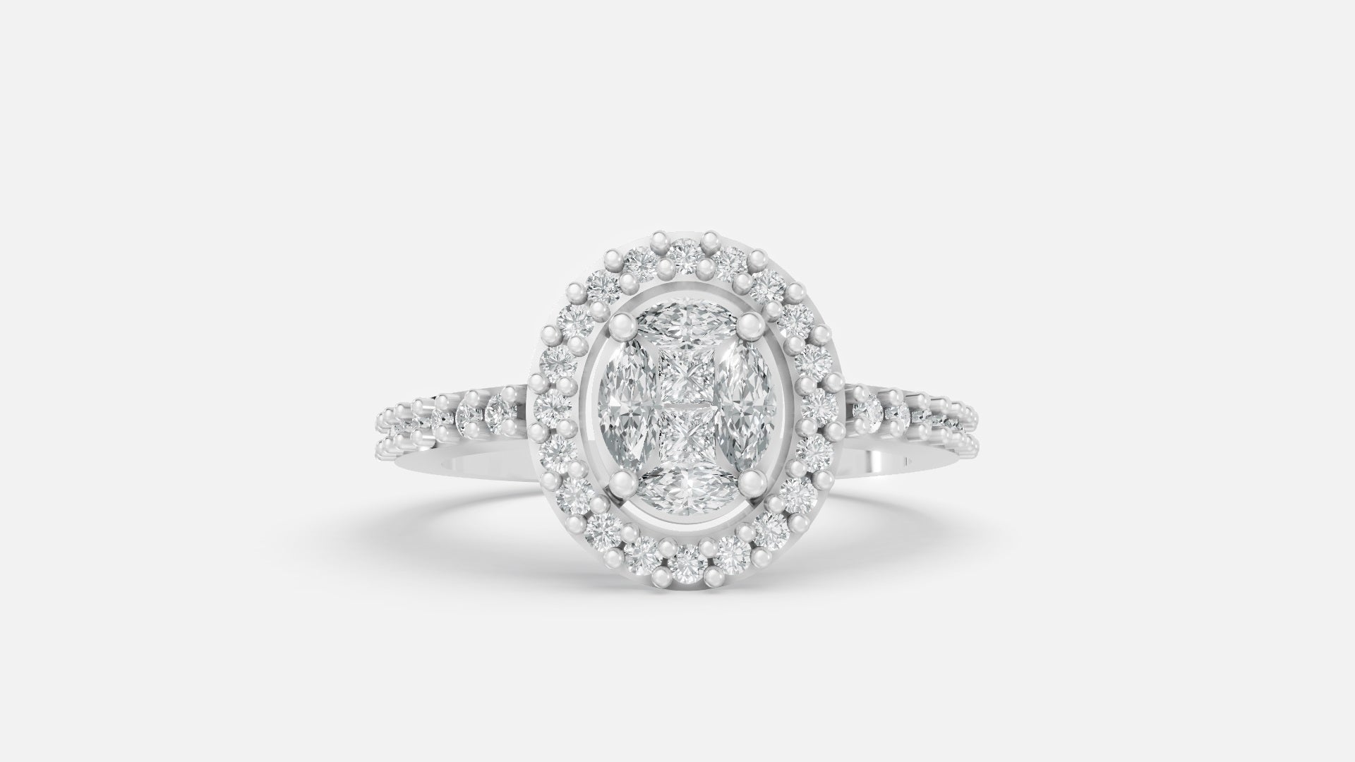 Silver Diamond Ring 3.10g VVS CVD Minimal Luxury Ring