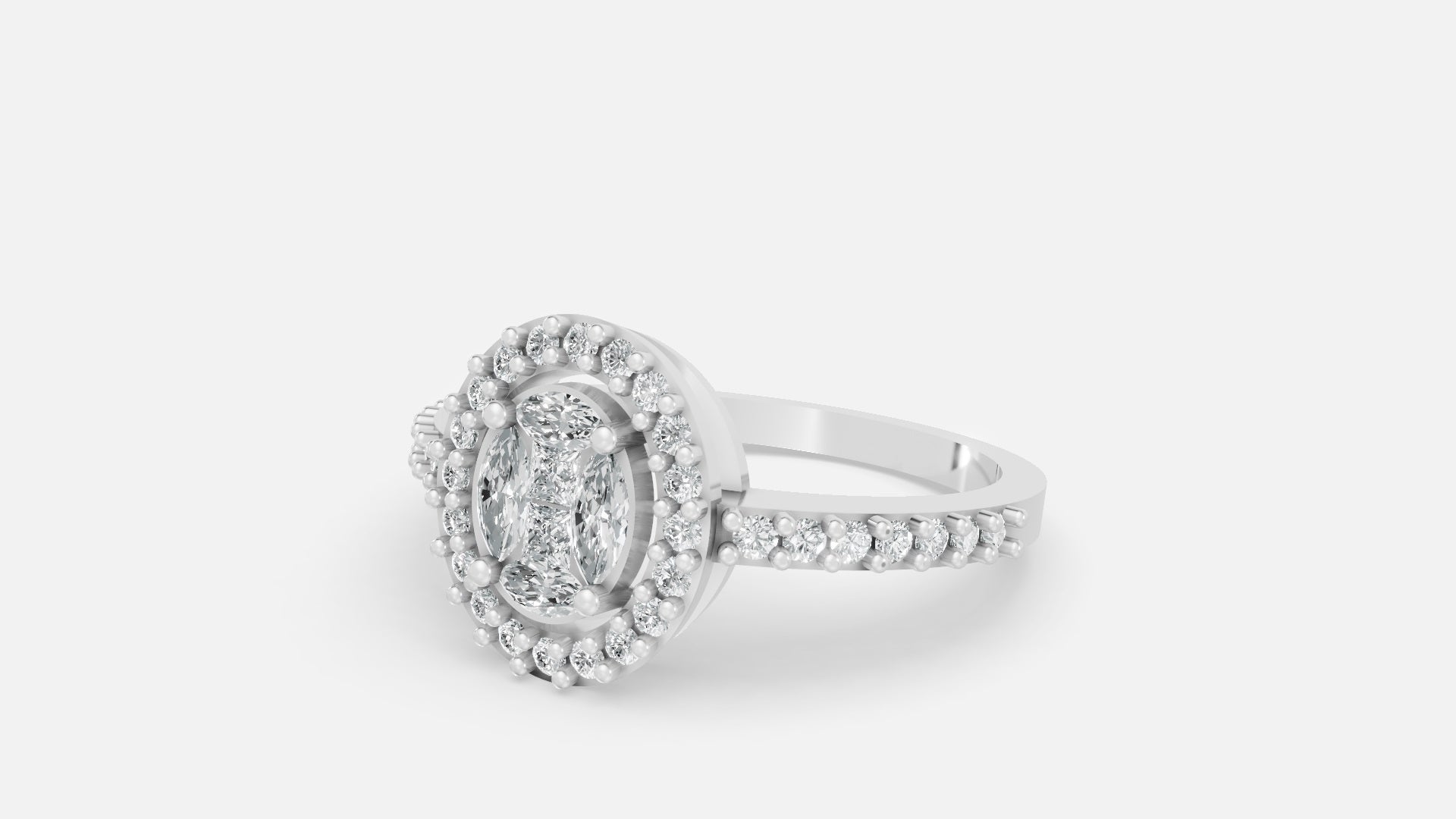 Silver Diamond Ring 3.10g VVS CVD Minimal Luxury Ring