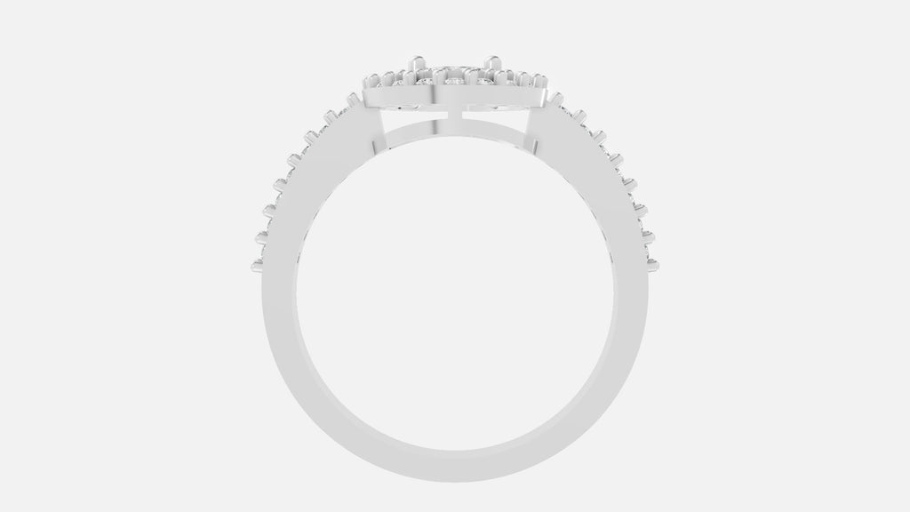 Silver Diamond Ring 3.10g VVS CVD Minimal Luxury Ring
