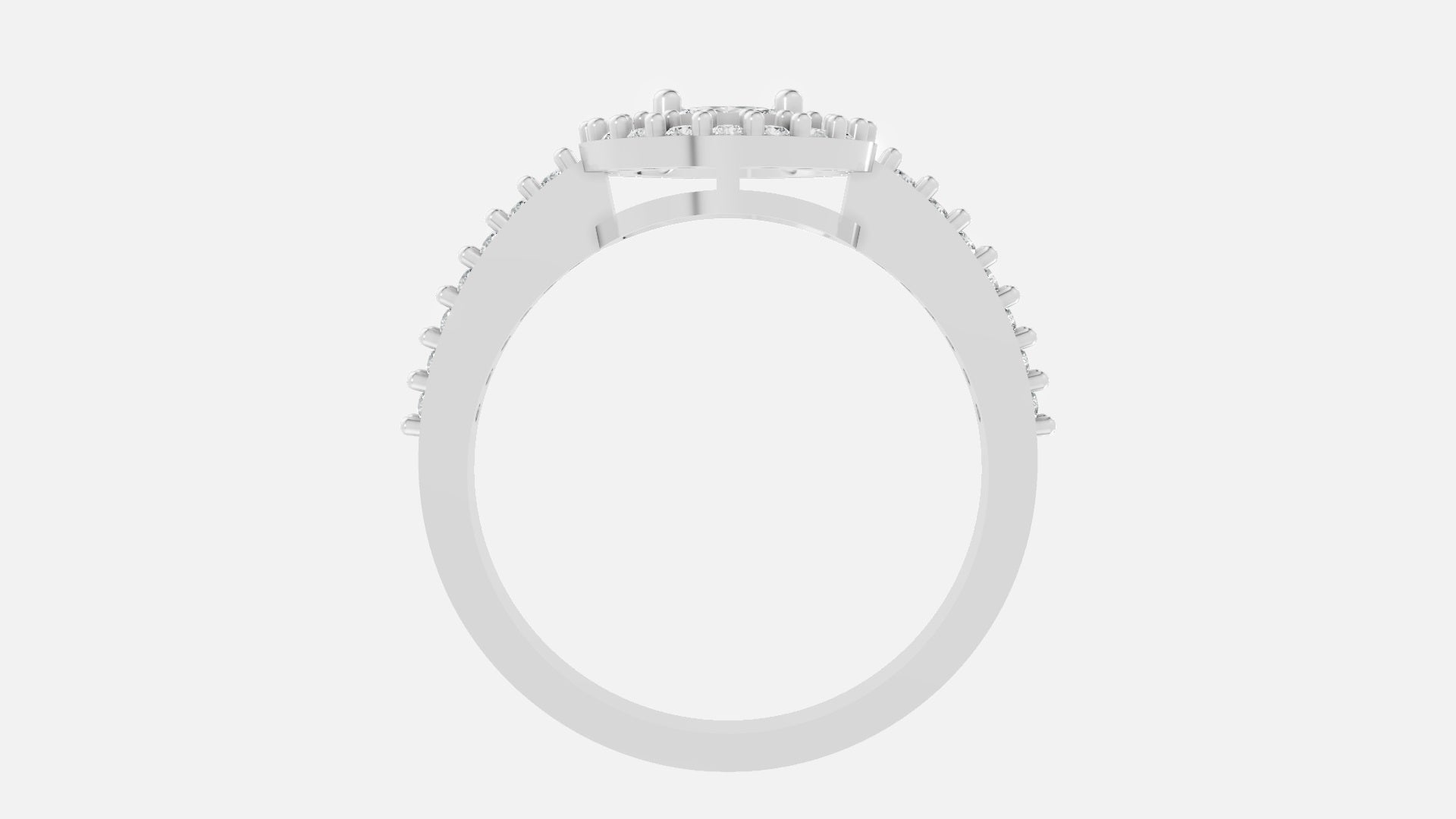 Silver Diamond Ring 3.10g VVS CVD Minimal Luxury Ring
