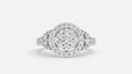 Sterling Silver CVD Diamond Ring VVS | Elegant Fine Ring