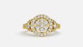 18K Gold CVD Diamond Ring VVS | Elegant Fine Ring