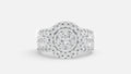 18K Gold Diamond Ring VVS CVD Elegant Fine Jewelry