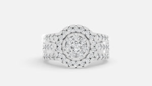 18K Gold Diamond Ring VVS CVD Elegant Fine Jewelry