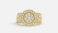 18K Gold Diamond Ring VVS CVD Elegant Fine Jewelry