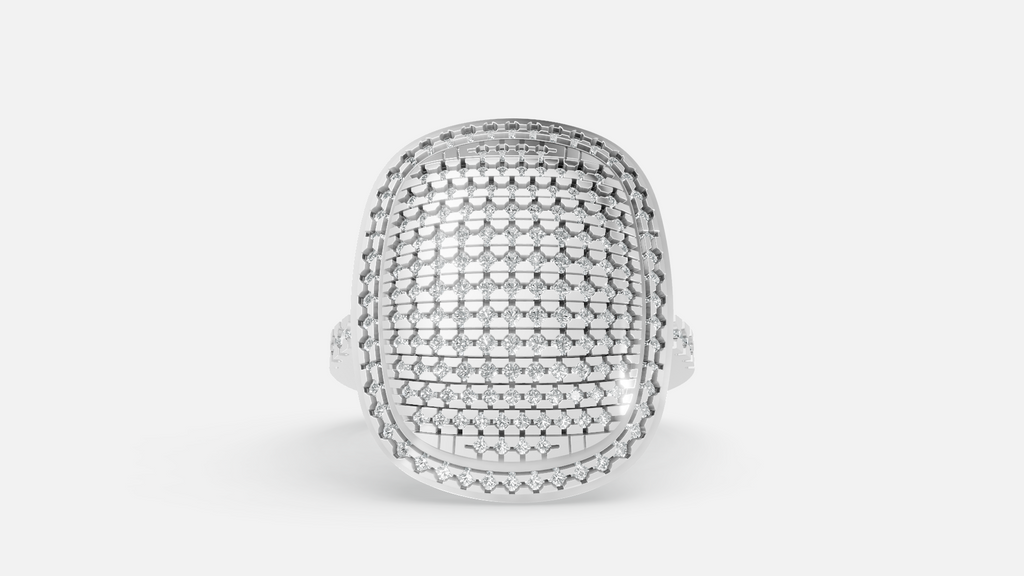 Sterling Silver CVD Diamond Ring VVS EF 0.74 Ct Fine Ring
