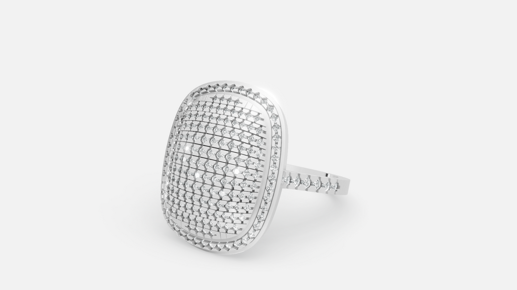 Sterling Silver CVD Diamond Ring VVS EF 0.74 Ct Fine Ring
