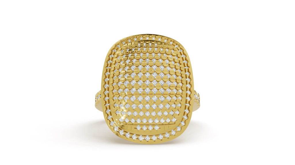 18K Gold CVD Diamond Ring VVS EF 0.74 Ct Elegant Fine Ring