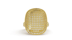 18K Gold CVD Diamond Ring VVS EF 0.74 Ct Elegant Fine Ring