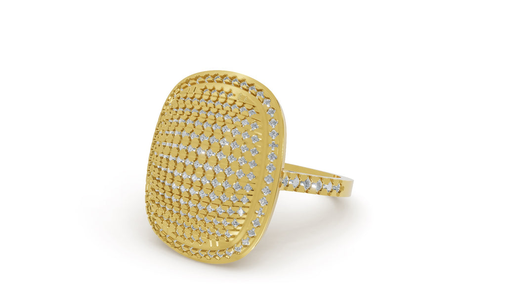 18K Gold CVD Diamond Ring VVS EF 0.74 Ct Elegant Fine Ring