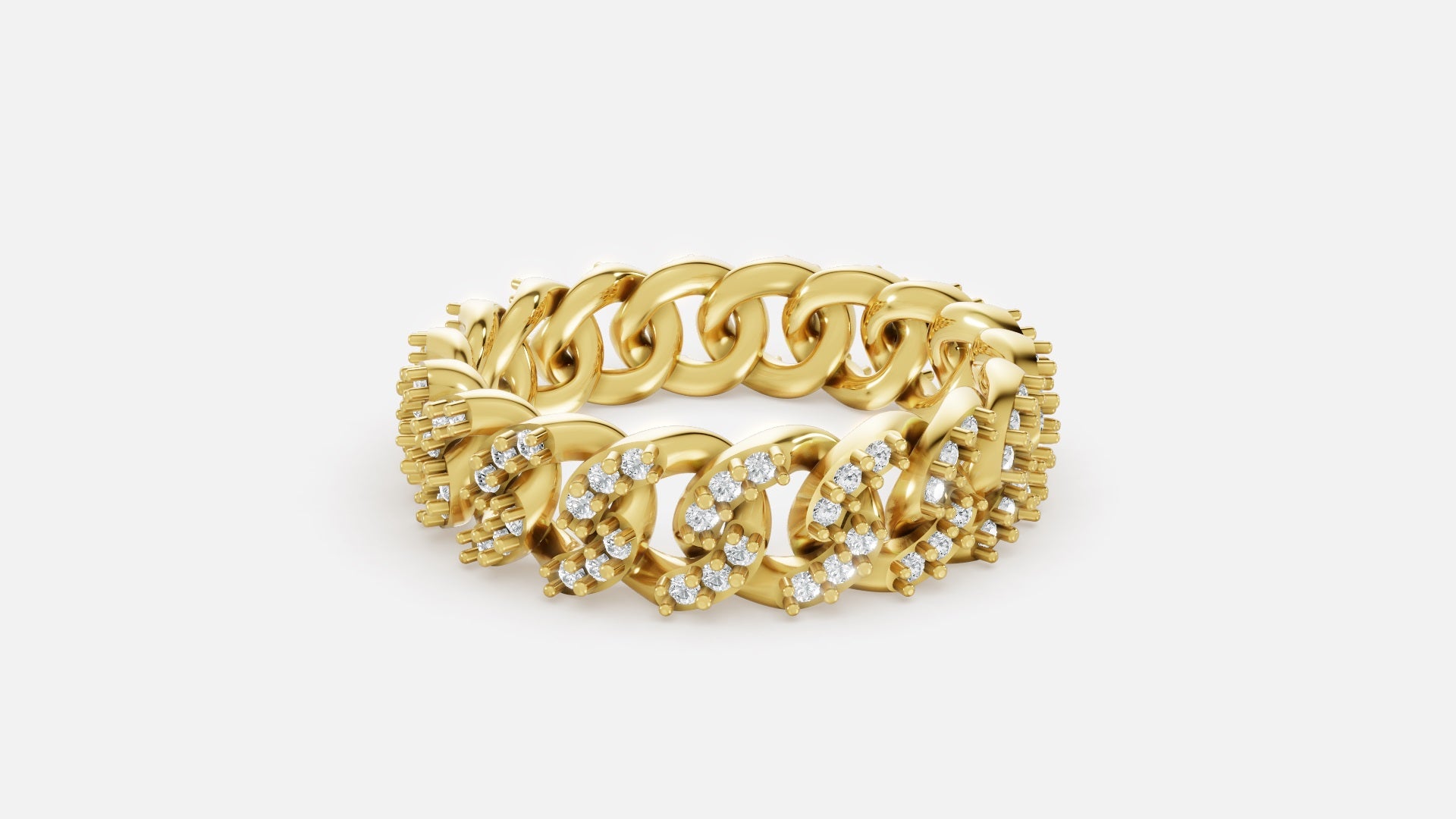 18K Gold Diamond Engagement Ring VVS CVD 0.54 Ct