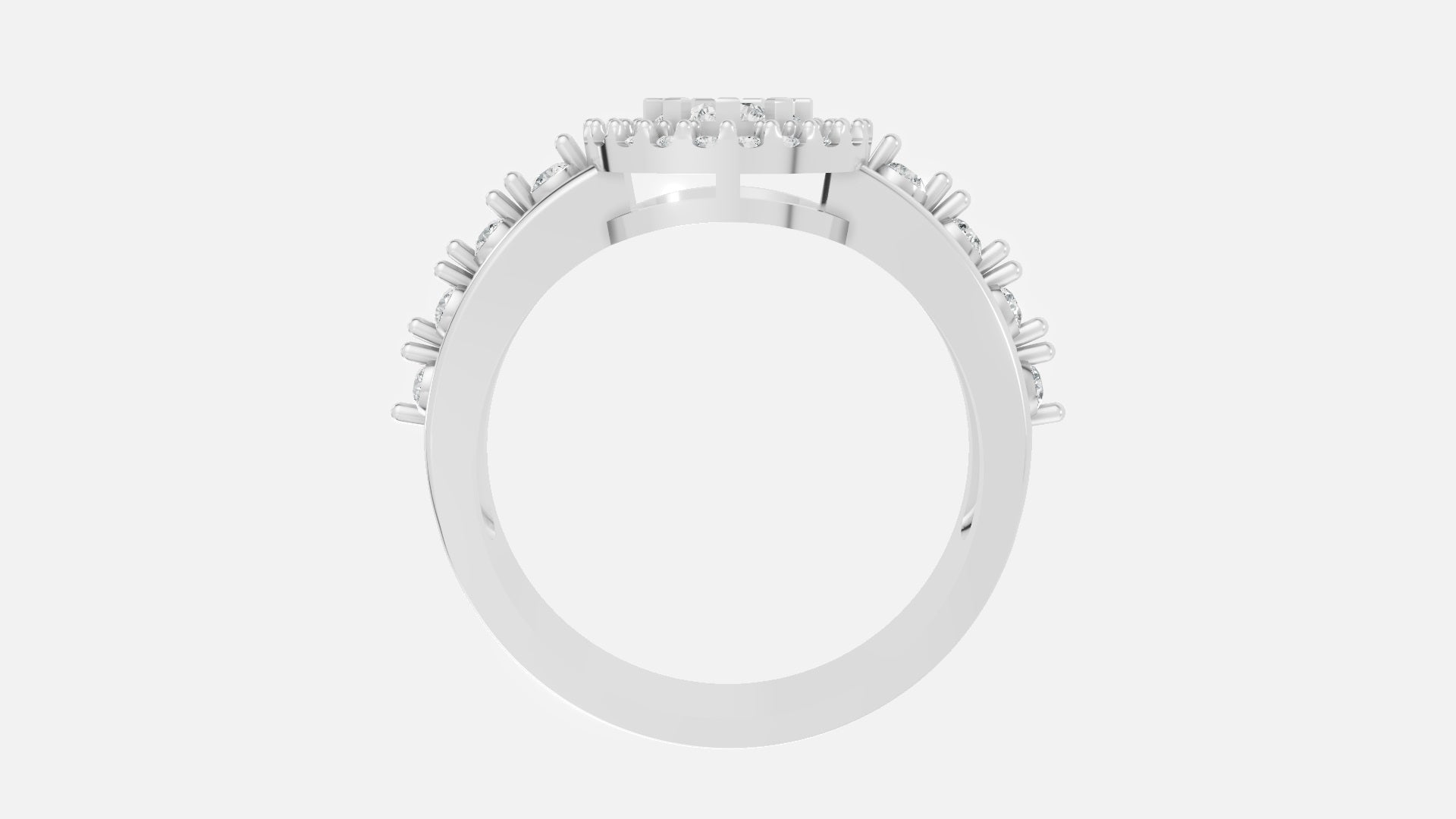 Sterling Silver CVD Diamond Ring VVS Clarity Minimal Luxury