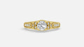 18K gold CVD diamond engagement ring VVS front brilliance view