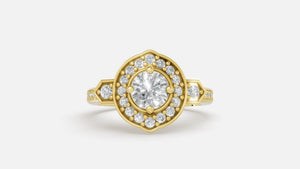 18K Gold CVD Diamond Engagement Ring 0.85ct VVS