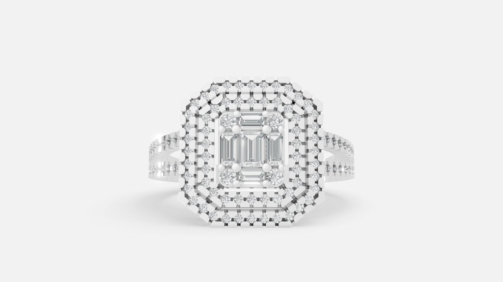 Silver CVD Diamond Ring VVS | Minimal Luxury Ring