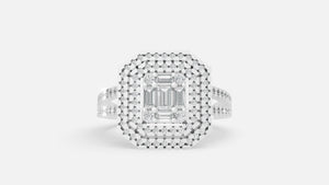 Silver CVD Diamond Ring VVS | Minimal Luxury Ring