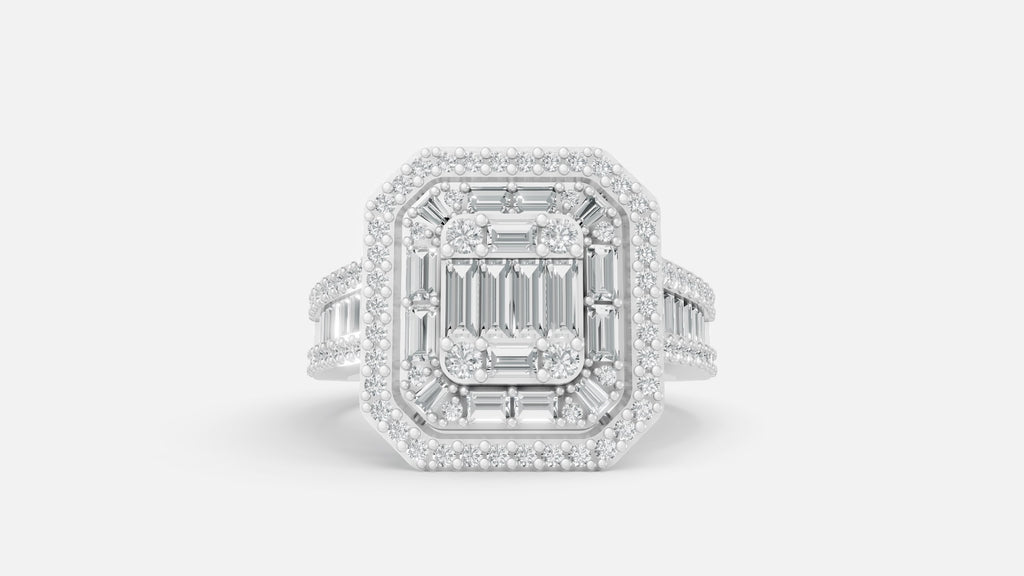 Sterling Silver Lab Diamond Ring VVS EF | Minimal Luxury