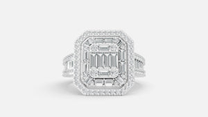 Sterling Silver Lab Diamond Ring VVS EF | Minimal Luxury