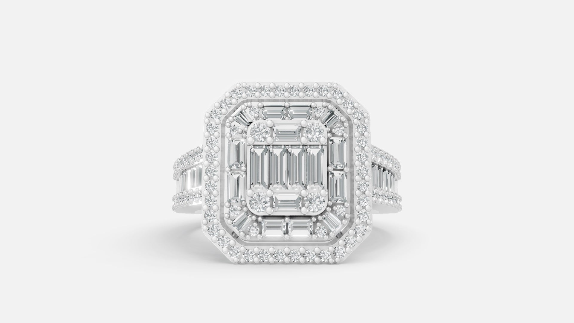 Sterling Silver Lab Diamond Ring VVS EF | Minimal Luxury