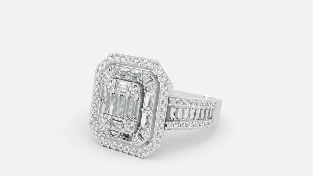 Sterling Silver Lab Diamond Ring VVS EF | Minimal Luxury